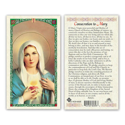 Consecration to Mary Prayer Card