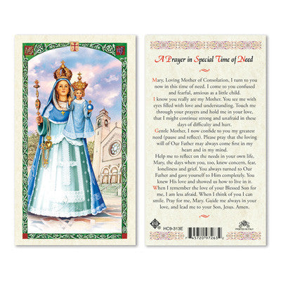 Our Lady of Consolation Prayer Card