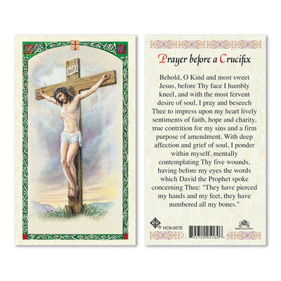 Prayer Before a Crucifix Prayer Card