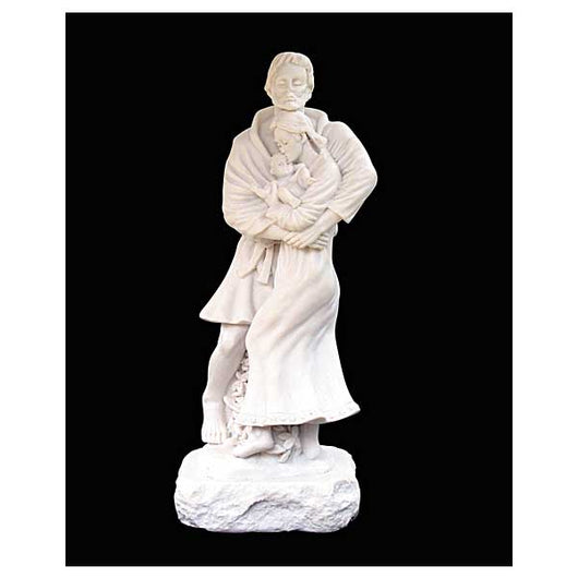 Standing Sculpture of the Holy Family - Carrera White by Timothy Schmalz