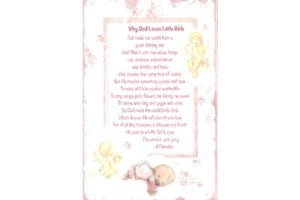 Greetings of Faith - Why God Loves Little Girls - Greeting Card