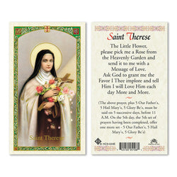 Saint Therese Little Flower Prayer Card