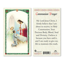 First Communion Boy Kneeling Prayer Card