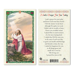 I Said a Prayer For You Today  Prayer Card