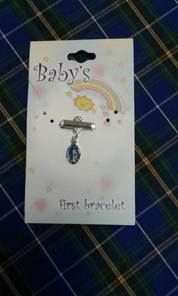 Babys Own First pin with Miraculous Medal