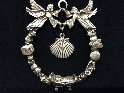 Shomali Pewter Baby Ornament/Shell