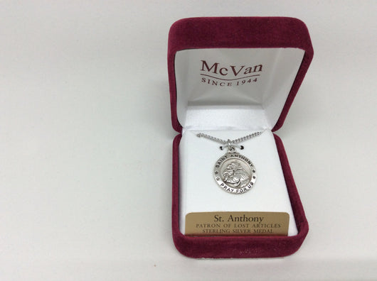 Shomali Saint Anthony Medal Sterling Silver 18