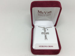 Shomali Sterling Silver Crucifix 18