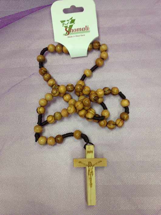Shomali 6 mm Olive Wood Rosary, Smallest