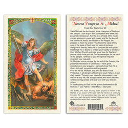 Saint Michael Novena Prayer Card