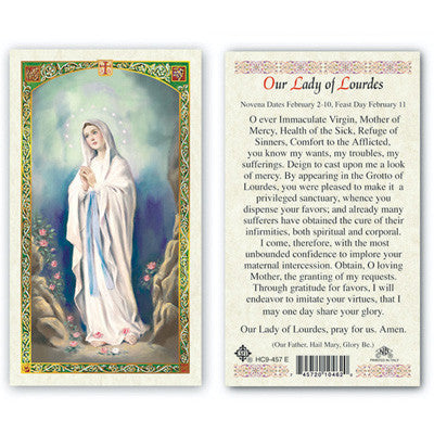 Our Lady of Lourdes Novena Prayer Card