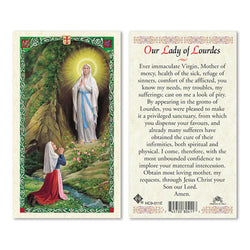 Our Lady of Lourdes Prayer Card