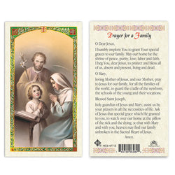 Prayer for a Family Prayer Card