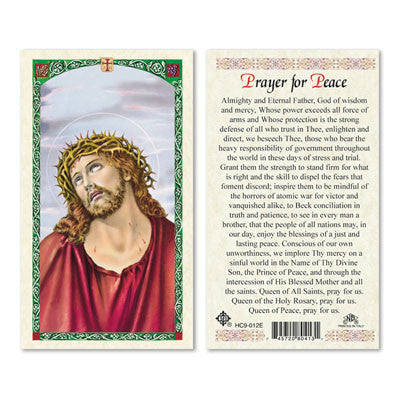 Prayer for Peace Prayer Card