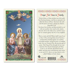 Peace in Family Prayer Card