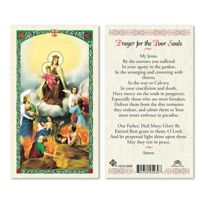 Prayer for the Poor Souls Prayer Card