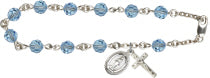Bliss Swarovski Aqua Rosary Bracelet
