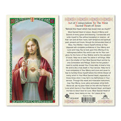 Consecration to the Sacred Heart Prayer Card