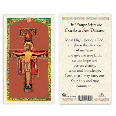 San Damiano Crucifix Prayer Card