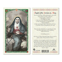 Chaplet of the Seven Sorrows of Mary Prayer Card