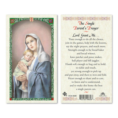 Single Parents Prayer Prayer Card