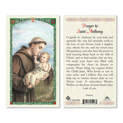 Saint Anthony Prayer to Prayer Card