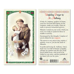 Saint Anthony Unfailing Prayer Card