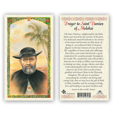 Saint Damien of Molokai Prayer Card