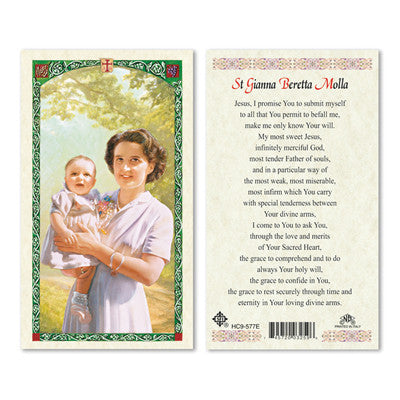 Saint Gianna Beretta Molla Prayer Card