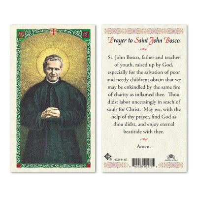 Saint John Bosco Prayer Card