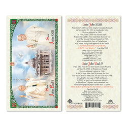 Saint John Paul II and Saint John XXIII Prayer Card