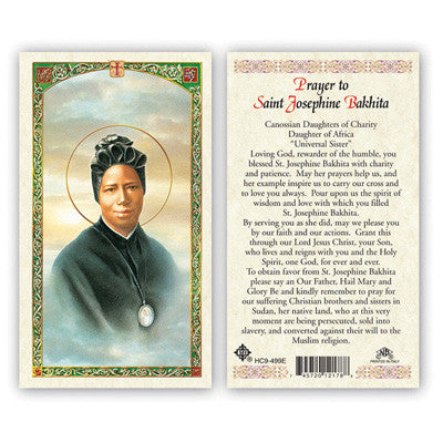 Saint Josephine Bakhita Prayer Card