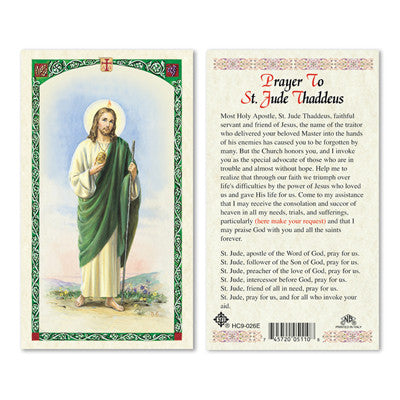 Saint Jude Thaddeus Prayer Card