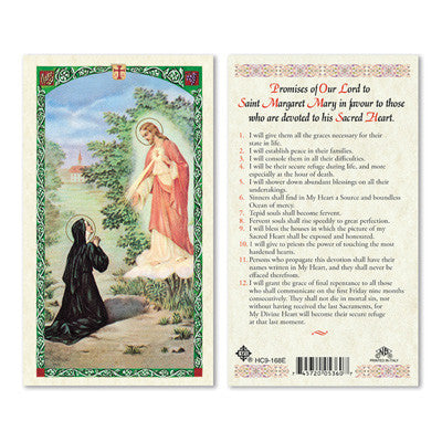 Saint Margaret Mary Promises of Our Lord Prayer Card