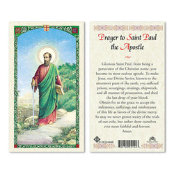 Saint Paul the Apostle Prayer Card