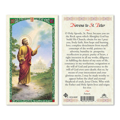 Saint Peter Novena Prayer Card