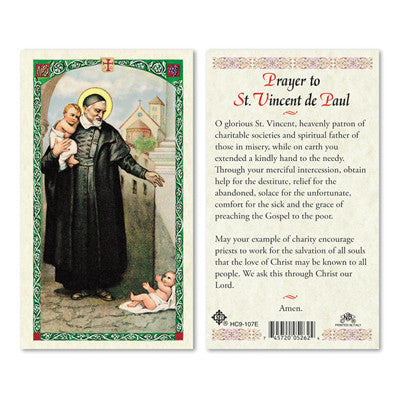 Saint Vincent de Paul Prayer Card