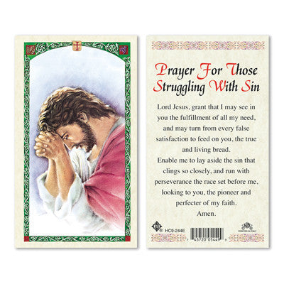 Prayer for Those Struggling with Sin Prayer Card