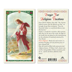 Prayer for Religious Vocations Prayer Card