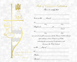 Certificate-Rite of Christian Initiation
