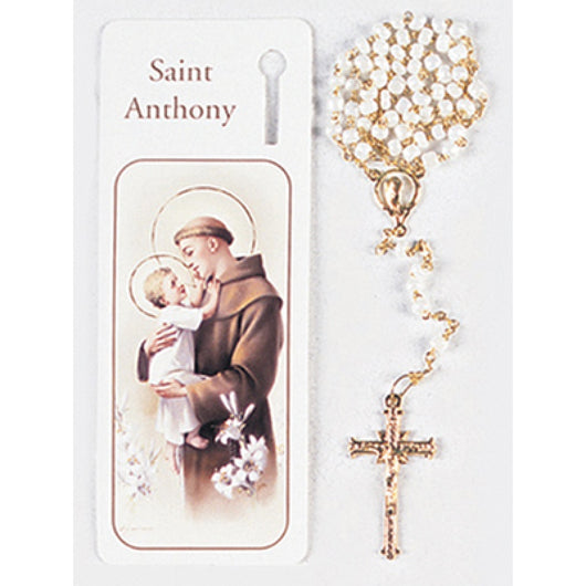 Saint Anthony Bookmark With Rosary