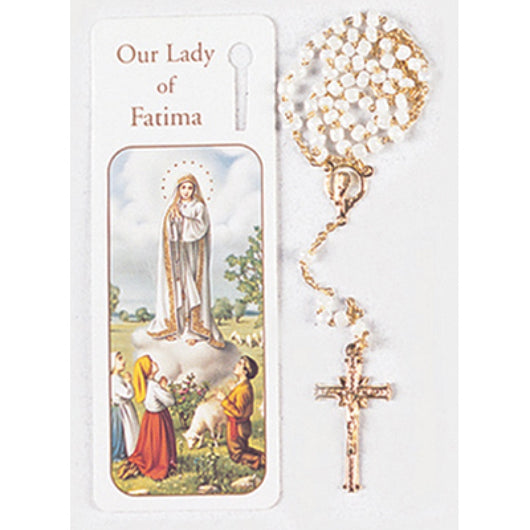 Our Lady of Fatima Bookmark With Rosary