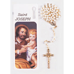 Saint Joseph Bookmark With Rosary
