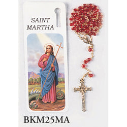 Saint Martha Bookmark With Rosary