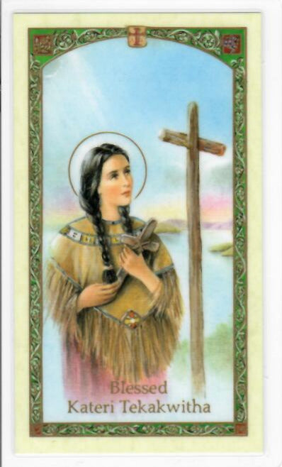 Blessed Kateri Tekakwitha Prayer Card