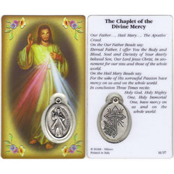 Divine Mercy Chaplet - Prayer Card and Medal