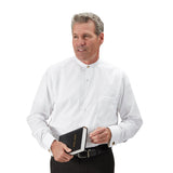 Clergy Shirt (Long sleeve, white, neck size 17) - Monticelli