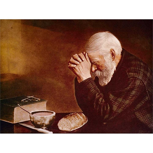 Grace Elderly Man Praying - larger print
