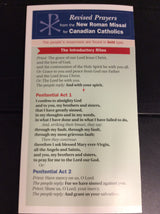 Revised Prayers from the New Roman Missal for Canadian Catholics
