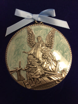 Guardian Angel Crib Medal Blue